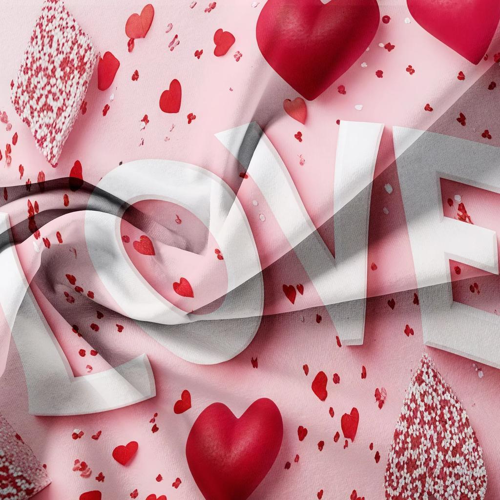 3pcs Valentine'S Day Romantic Bedding Set Red Roses LOVE Balloons Duvet Cove Sets, Festival Gift Queen King Size Gifts for Lover