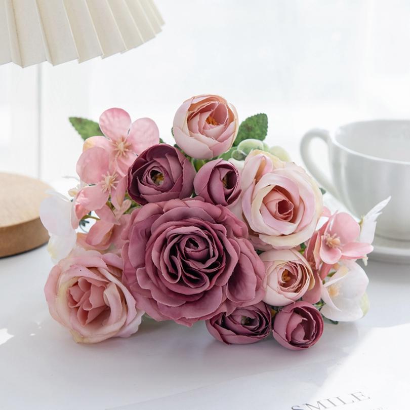 

Большие искусственные цветы Высококачественная шелковая роза для рождественского венка Домашнее цветочное оформление Декорация Свадебный декор для уличной арки розовый