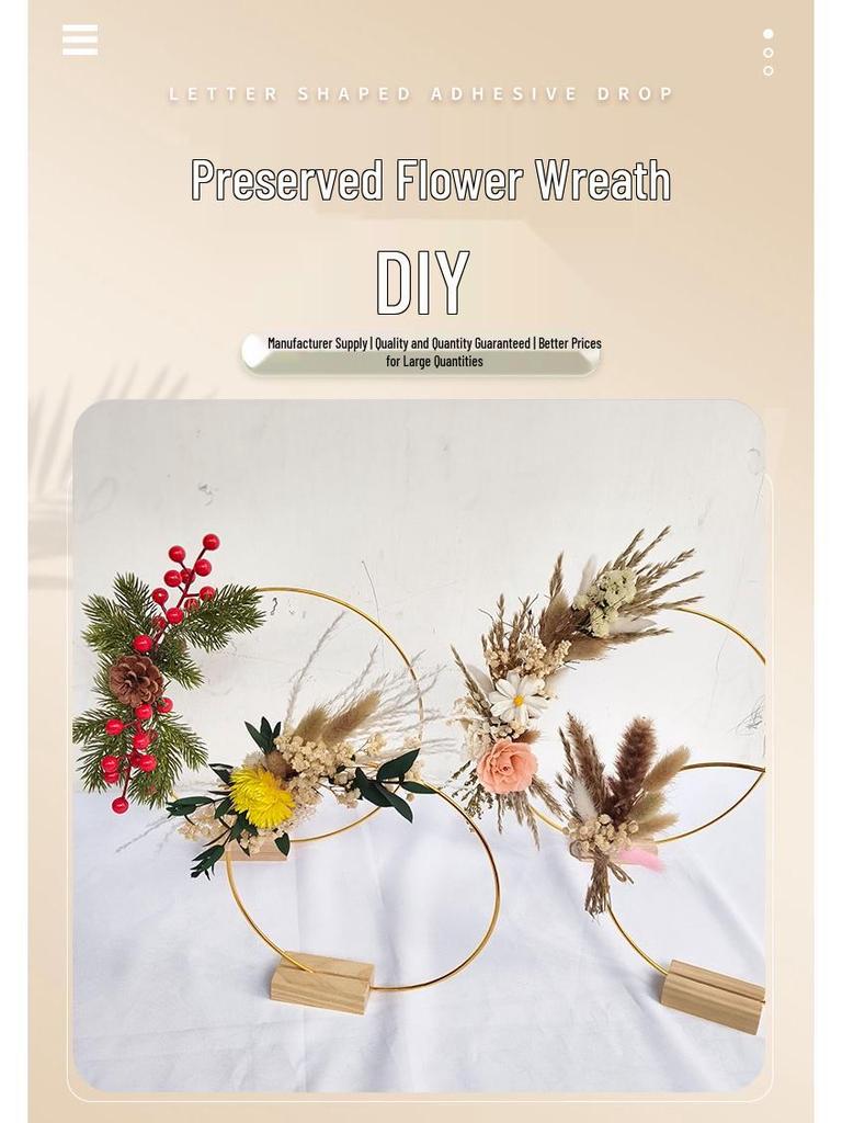 Immortal Flower Iron Art Tassel Fan DIY Hanging Ornament Material Pack - Handmade Gift