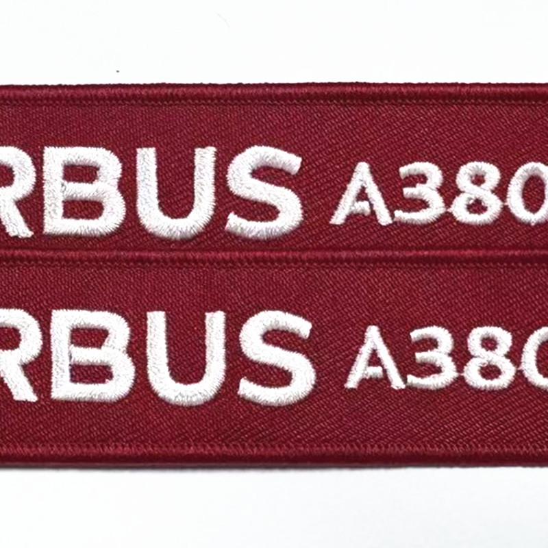 Portachiavi Ricamato Double-Sided Commemorativo per Aviazione Air380 con Logo Volante