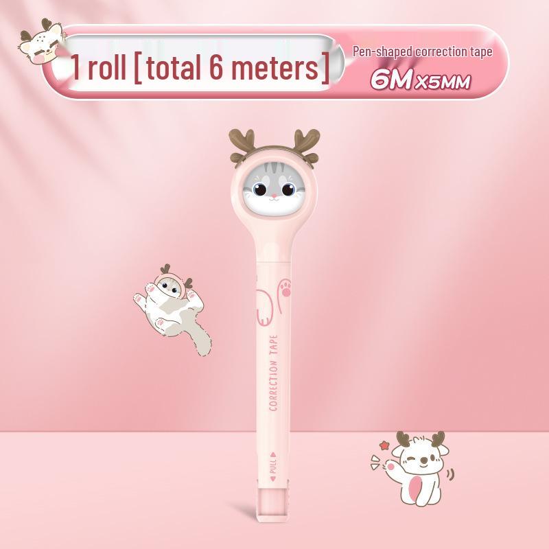 Strapazierfähiges Korrekturband im Stiftformat mit drehbarem, austauschbarem Kern für Schüler