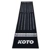 Koto - tapis checkout noir 285 x 60 cm + oche incl. indicateur de score tapis de fléchettes