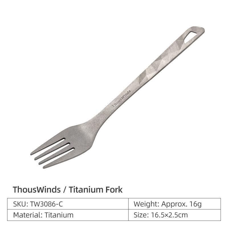 Thous Winds Titanium Fork/Spork/Spoon Outdoor Tableware Set Lightweight Titanium Cutlery for Hiking Backpacking Camping Supplies