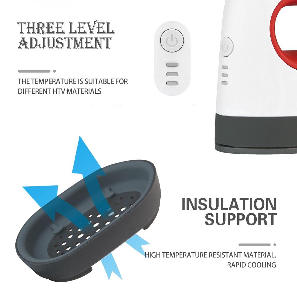 150W Portable DIY Easy Heat Press Machine Mini T-Shirt Printing Heating Transfer Press Iron Machines for Clothes Bags Hats