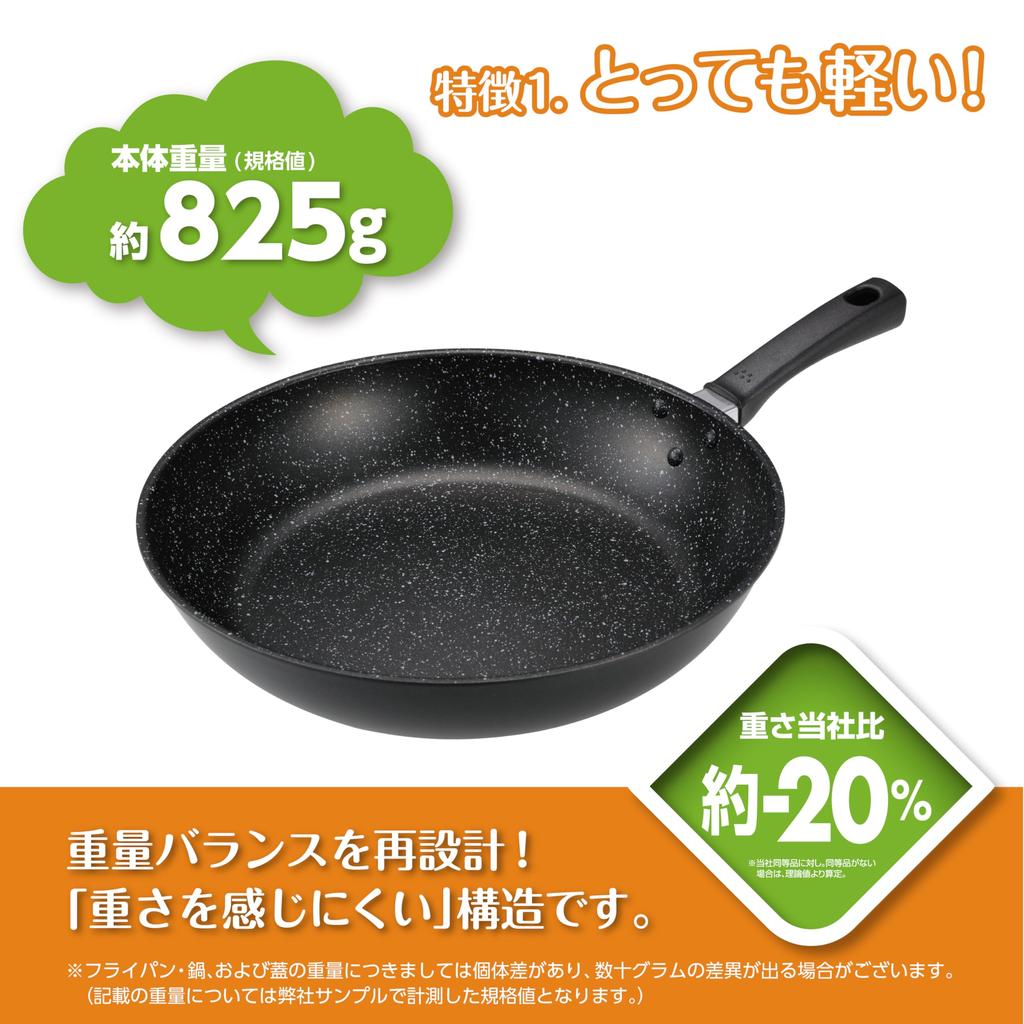 Kai Corporation KHS DW5639 Efficiency Frying PFOA and PFOS Free Lightweight, High-Heat Pan, 32cm, Gas-Stove Only,