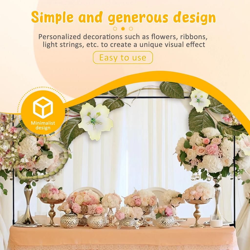 Adjustable Over The Table Rod Metal Table Arch with Clamp Party Tabletop DIY Decoration Accessorieies for Wedding Birthday Party