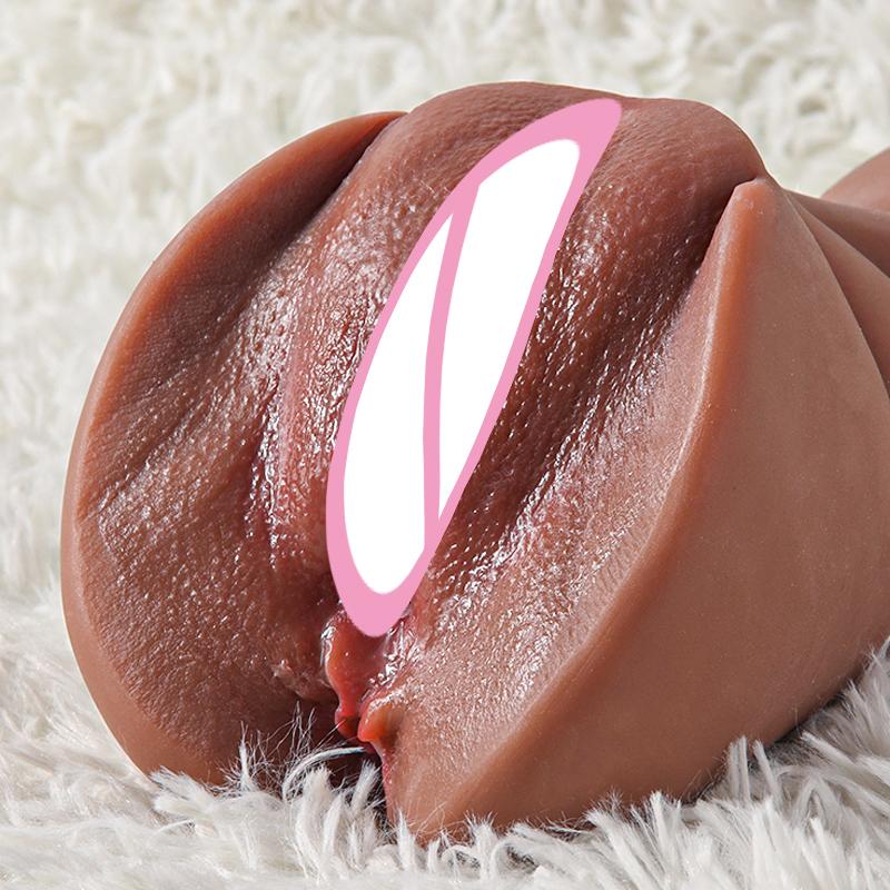 18 Sex Toy Masturbator for Man Pocket Pusssy Silicone Brown Vaginal Realistic Vagina Vacuum Suction Penis Massager Sex Shop