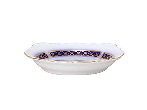 Okura Pottery Technique Series "Blue Imperial" 10cm Relief Small Plate, Made in Japan, 119H/9581