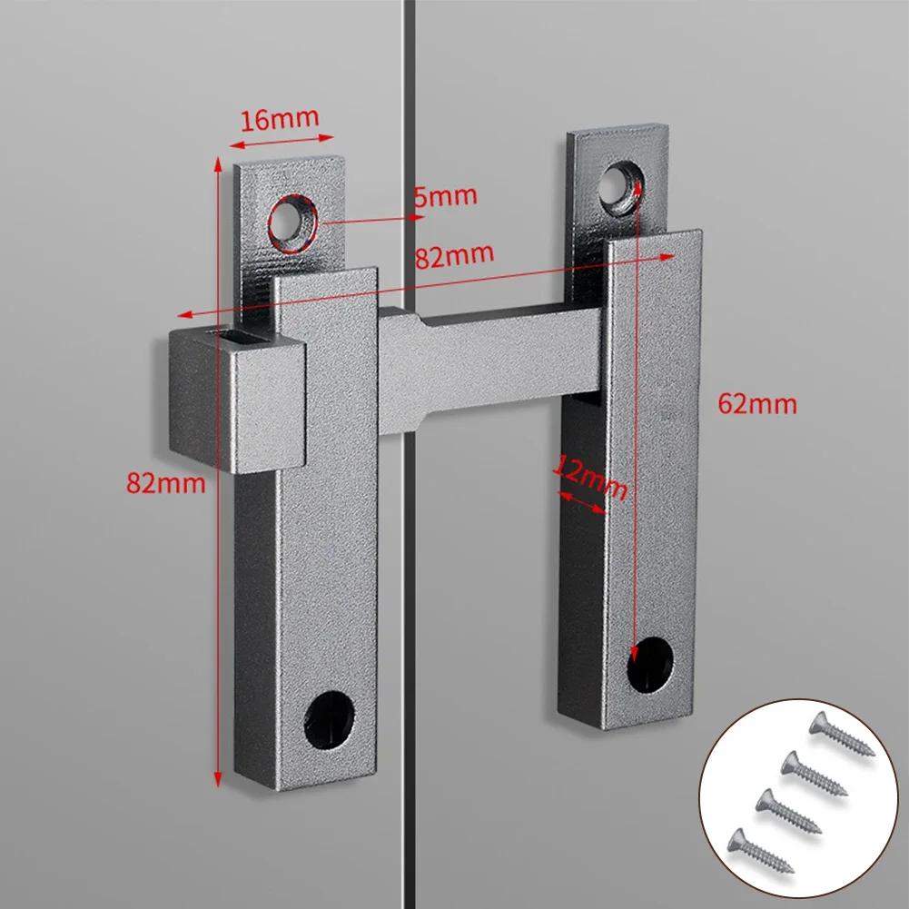 Door Lock Guard Latch Bolt 180 Degree Aluminum Alloy Toggle Latch Sliding Barn Door Lock Anti-theft Hardware Cabinet Latch