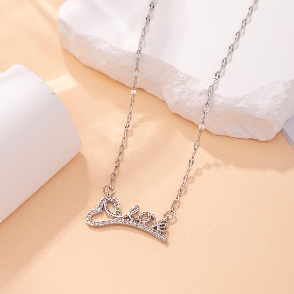 Kadın Lüks Titanyum Çelik Kolye Ucu Klavikula ve Uzun Kazak Kolyesi - Niş Tasarım