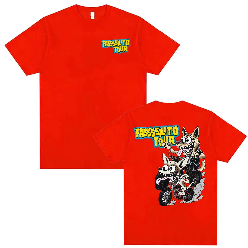 

Singer La Pantera Fassssilito Tour T Shirts Men Women Casual 100 Cotton Oversized T Shirt Fashion Vintage Summer Tshirts Tops L