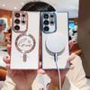 Electroplated Magnetic Transparent Love Mobile Phone Case Is Suitable for Samsung S24ULTRA Lens Film S24 Advanced Sense S23FE