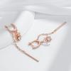 Trend Long Tassel Spider Dangle Earrings For Women Fashion  Rose Gold Color With Natural Zircon Fine Daily Jewelry
