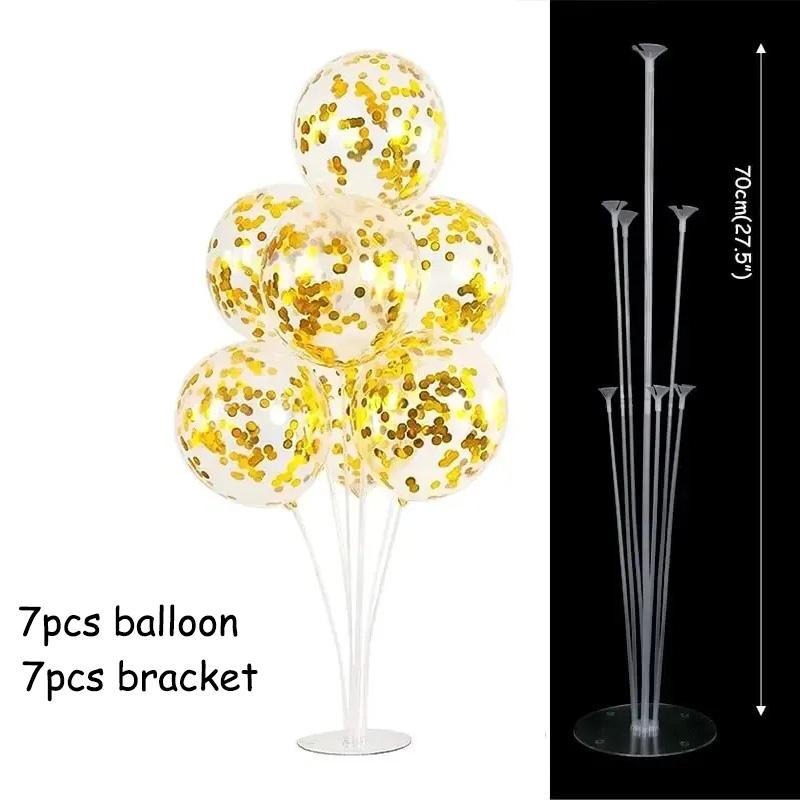 Golden wave point Balloon Stand Balloon Stick Kit Wedding Desktop Balloon Holder Birthday Party Balloon Accessories Baby Shower