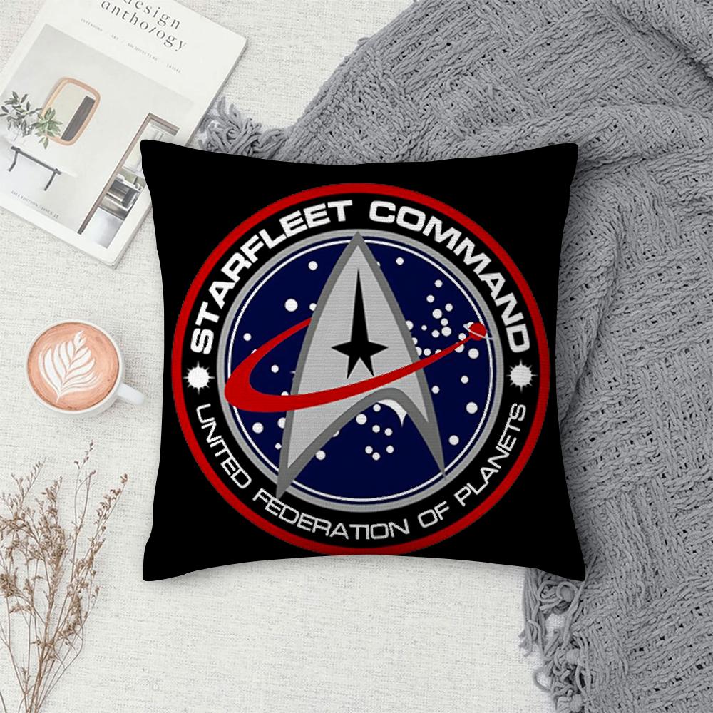 S-Star T-Trek Schiff Film Kissenbezug Sofa Dekorativ Zuhause Doppelseitiger Druck Plüsch Quadratische Wurfkissenbezüge Kissen Dekor