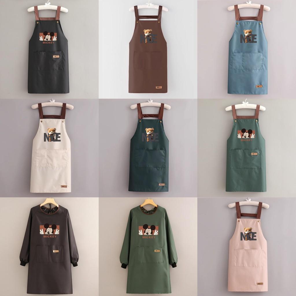 Nice Bear Waterproof Apron With Oil Resistant Composite Fabric For Kitchen Cooking Special Characters Included