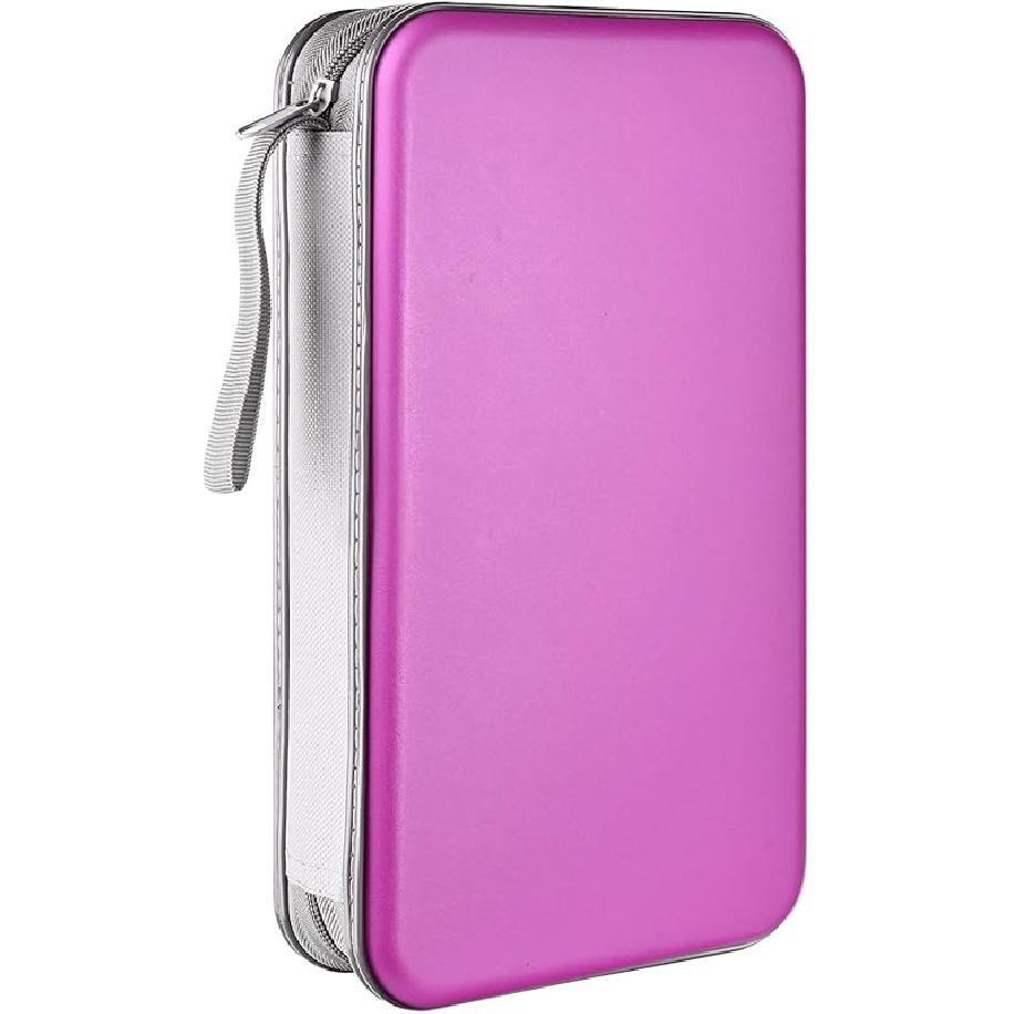 DVD Case, 96 Capacity CD Case Portable CD Holder Storage Hard Plastic DVD Wallet Holder Organizer For Car