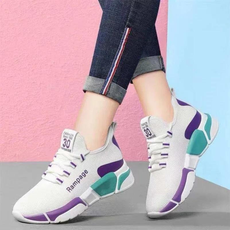 Tenis Feminino Women's Casual Sneakers Summer Comfortable Breathable Platform Shoes Fashion Women Versatile Lace-up Shoes
