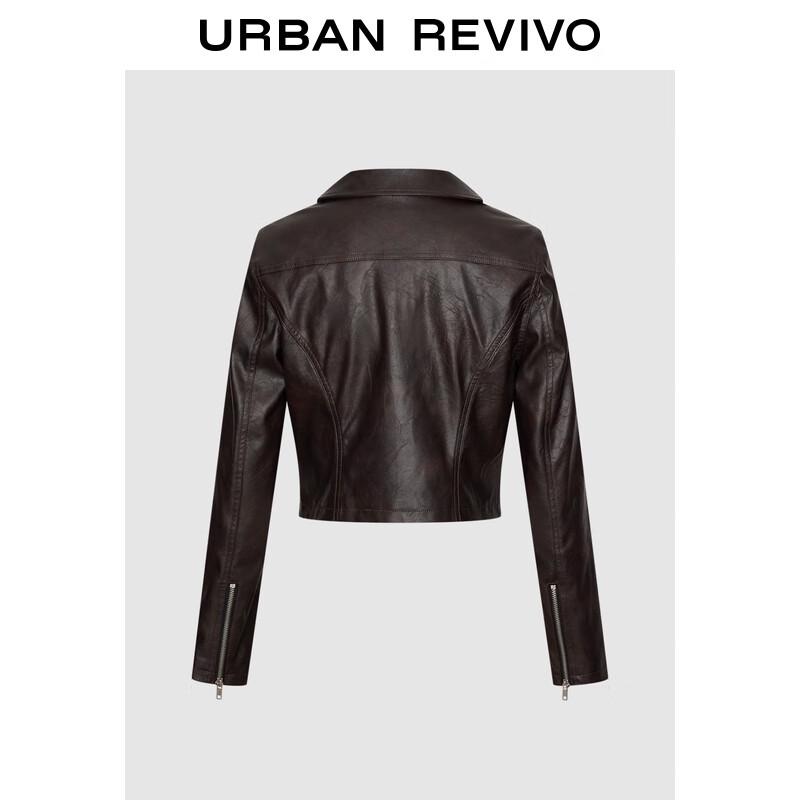 UR 2025 Winter Retro Multi-Zipper PU Jacket