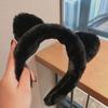 Plüsch Katzenohren Stirnband Vintage Leopardenmuster Haarreifen Niedliche Festival-Accessoires Mode Mit Clips Schleife für Haare Haarreif