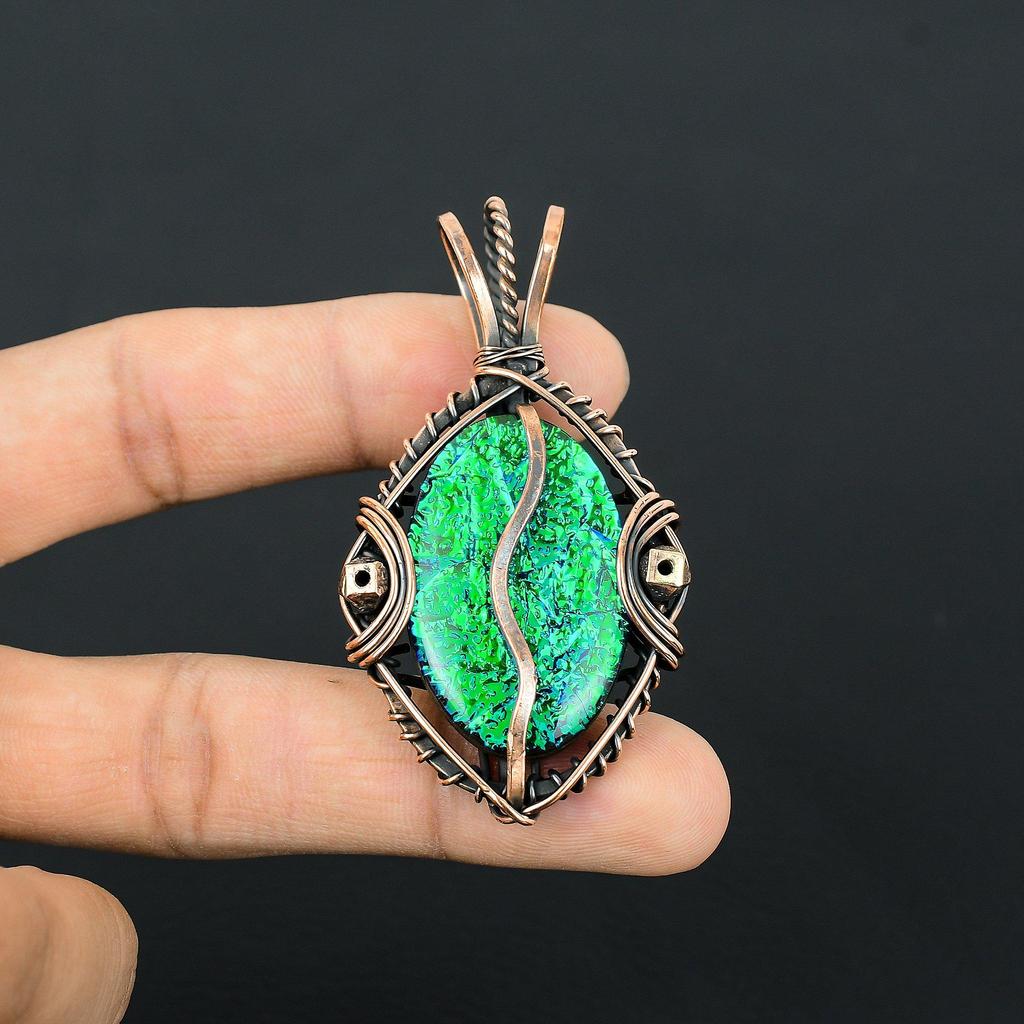 Australian Triplet Opal Jewelry, 999 Copper Wire Wrapped Pendant Handmade Gemstone Jewelry, Gifts For Wife Brand New Pendant