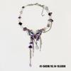 Artistics Butterfly Irregular Bead Necklace Alloy Jewelry For Casual Outfits And Formal Event