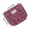 Cute Flower Corduroy Makeup Bag Women Zipper Cosmetic Organizer Female Clutch Bag Portable Toiletry Case For Girls