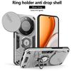 Hybrid Armor Shockproof Case For Honor X9D X70 Magic 8 Lite Sliding Window Metal Ring Holder TPU Frame Plastic Back Cover Fundas