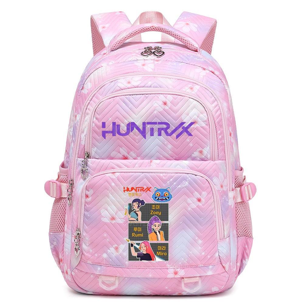 Kids Girls Kpop Hunters Rumi Zoey Printed Backpack Student School Waterproof Big Bag
