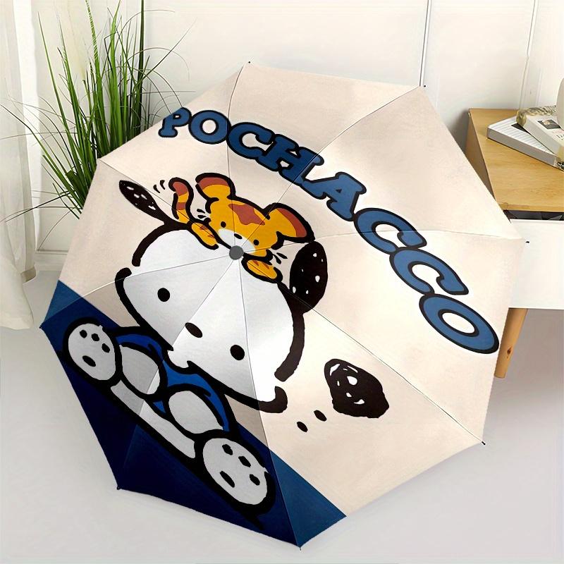 

Pochacco,Cow Automatic Folding Umbrella Simple 8 Rib Design, Bright Cartoon Pattern, Durable Iron Frame, Suitable For Travel, Outdoor, Beach