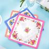 6Pcs/Pack Floral Women Handkerchiefs Cotton Flower Random Color Women Hand Towel 29*29cm