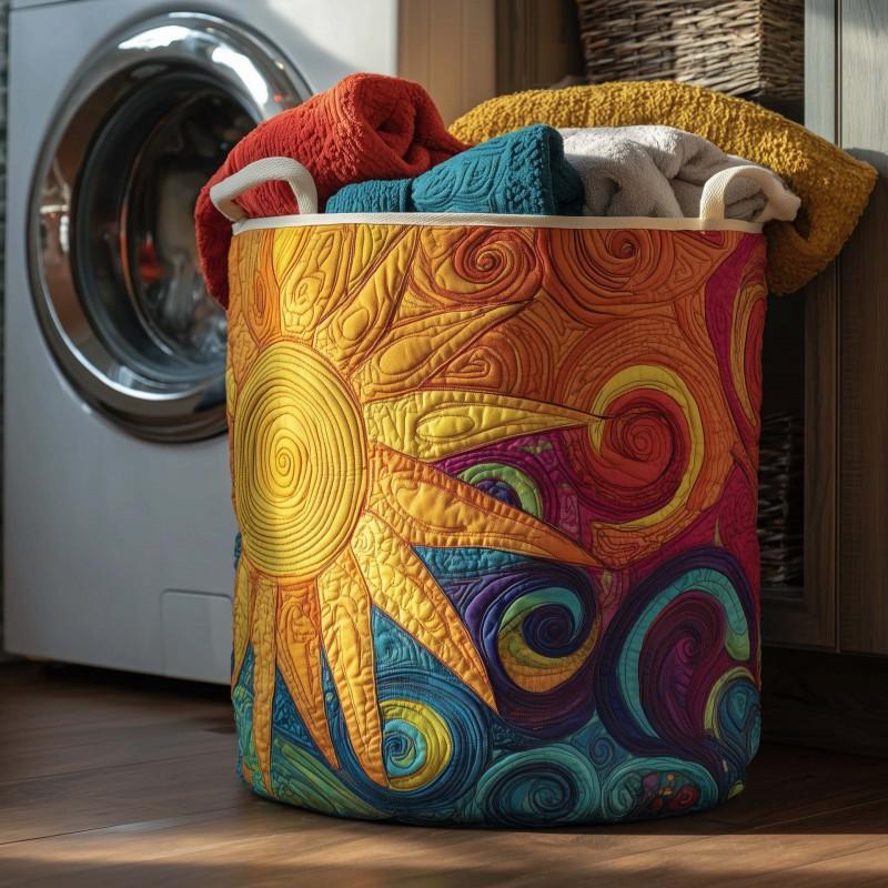 Quilted Laundry Basket Storage Organizer Clothes Dirty Home Organization
