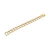 Cuban Bracelet Bling Bling Hip Hop Clasp Chain Diamond Jewelry for Men Women CoupleGold