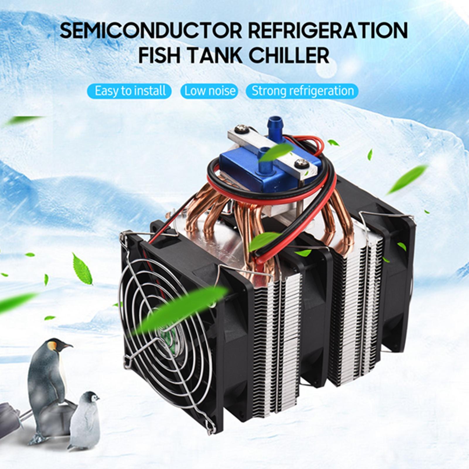 180W High Power Semiconductor Refrigeration Fish Chiller 12V Refrigerator Cooling-water NaMachine Chiller Water Cooler Aquarium Chiller with 6pcs