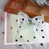4cm Width Organza Ribbon Solid Color Silver Edge Satin Ribbon Polyester Material Polka Dots Tulle Ribbon Christmas Packaging