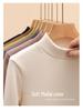 Women's Modal Velvet Half-High Collar Long-Sleeved Slim Warm Bottoming Shirt for Autumn and Winter