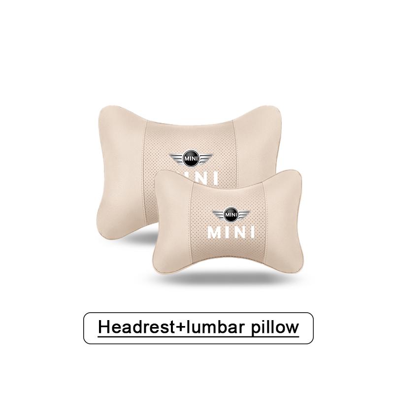 5 Color Car Headrest/Lumbar Support Car Neck PillowFor MINI Cooper R56 F56 R50 JCW Cabrio Aceman Countryman Clubman Roadster Uylez55