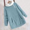 Women's Sweatshirts 1/4 Zipper Pullover Jackets Fall Winter Warm Long Sleeves Lapel Sweater Coat With Pocket