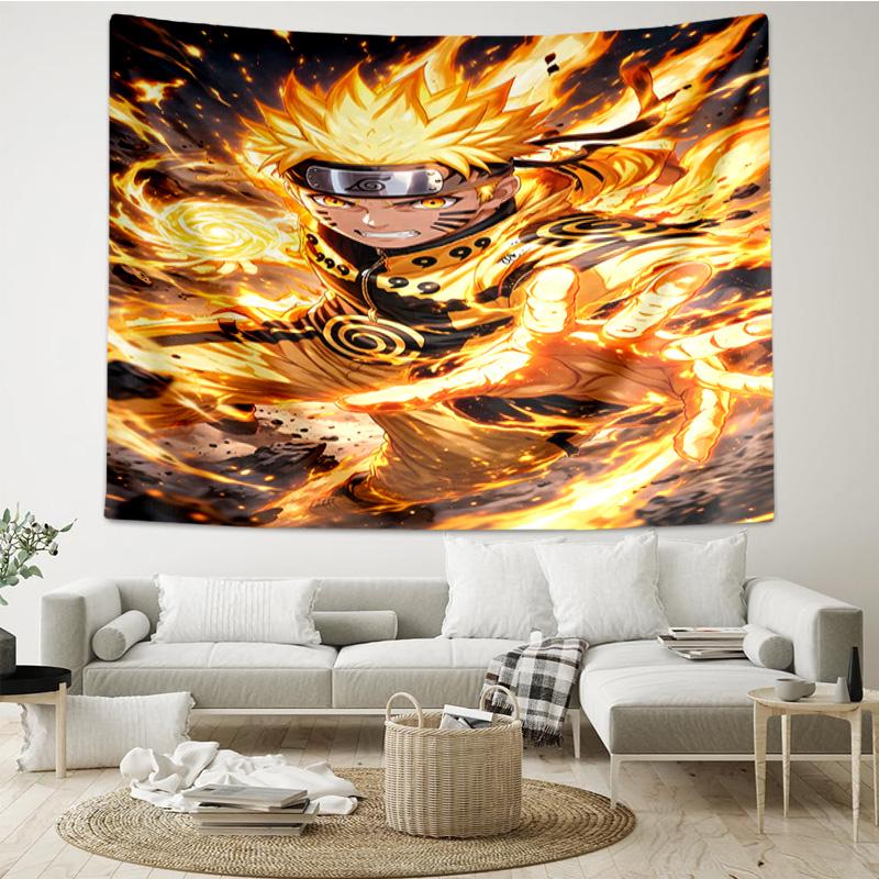Dark Anime Character Printed Tapestry, for Bedroom,Livingroom, dormitory, Large Wall Decor, Fabric Decor Fan Birthday Gifts