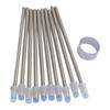 10PCS D1 Ballpoint Refills Metal 0.5mm Ultra Fine Oil Based Replaceable Ballpoint Pen Refill Tips for Electromagnetic