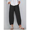 IHUASU Women's Fashion Casual Solid Color Print Pants & Capris