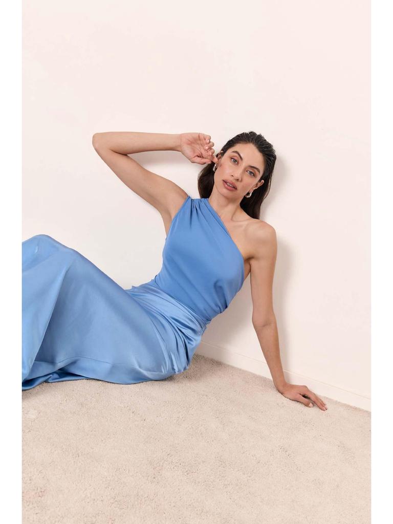 2026 Spring European & American Asymmetrical Neck Sleeveless Open Back Bodycon Dress