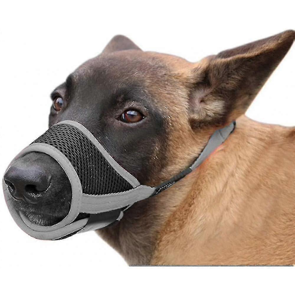 Muzzle For Dogs Muzzle For Soft Nylon Anti-barking And Chewing With Adjustable Loop In Breathable Me