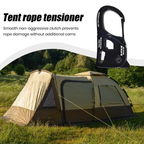 Aluminum Alloy Tent Rope Tensioner Rustproof Strong Load-bearing Lightweight Portable Tent Cord Adjuster