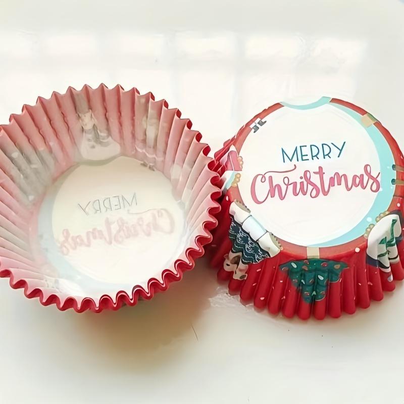 100 Pieces of Food Grade Baking Oven Specific Snow Meiniang Cake Paper holder,Christmas Decoration