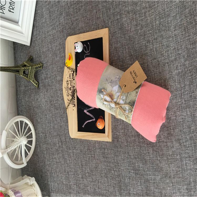 Korean Four Seasons Cotton Linen Women's Scarf: Solid Color Literary Shawl & Extra Long Beach Silk Scarf