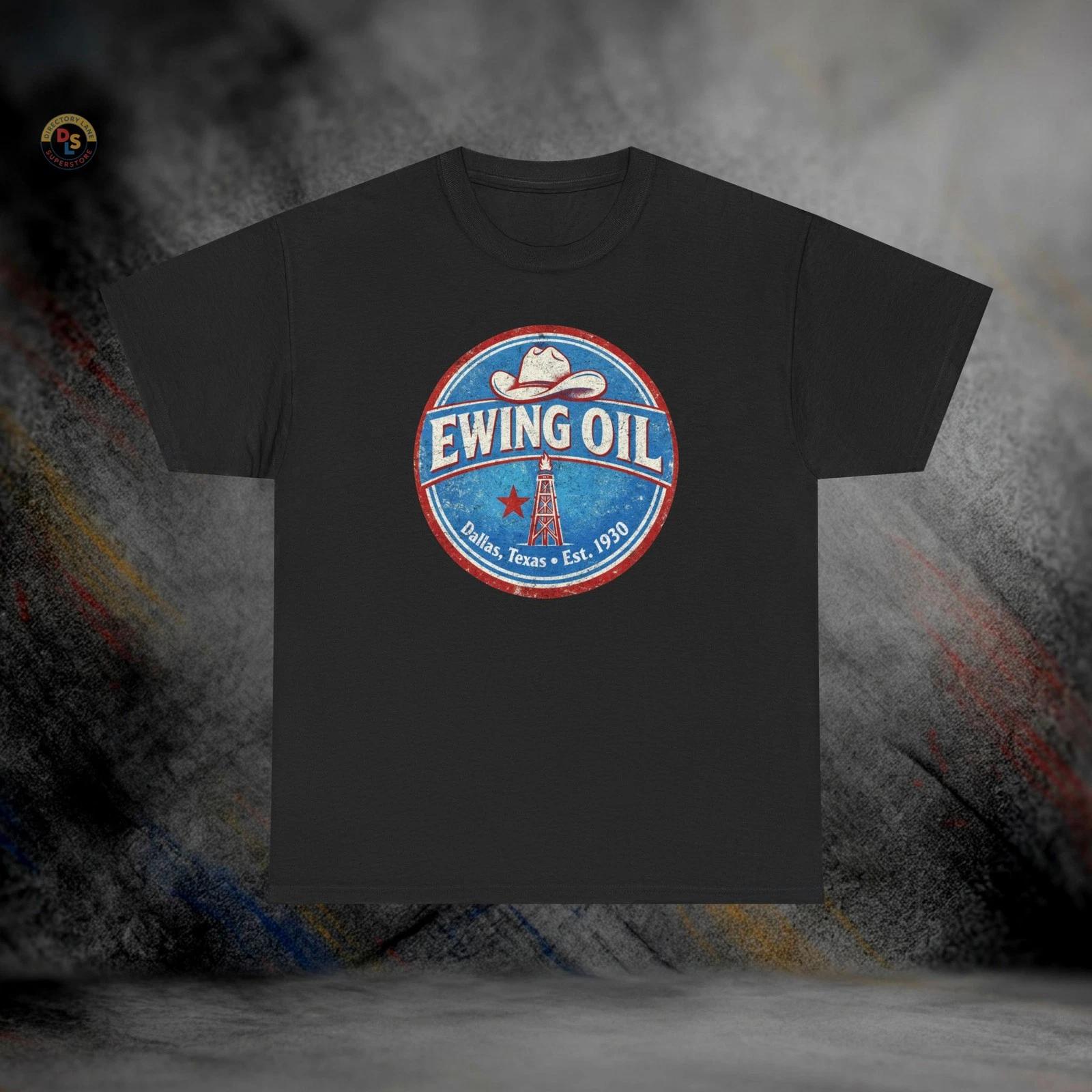 Ewing Oil Dallas T-Shirt | Heavy Cotton Tee S