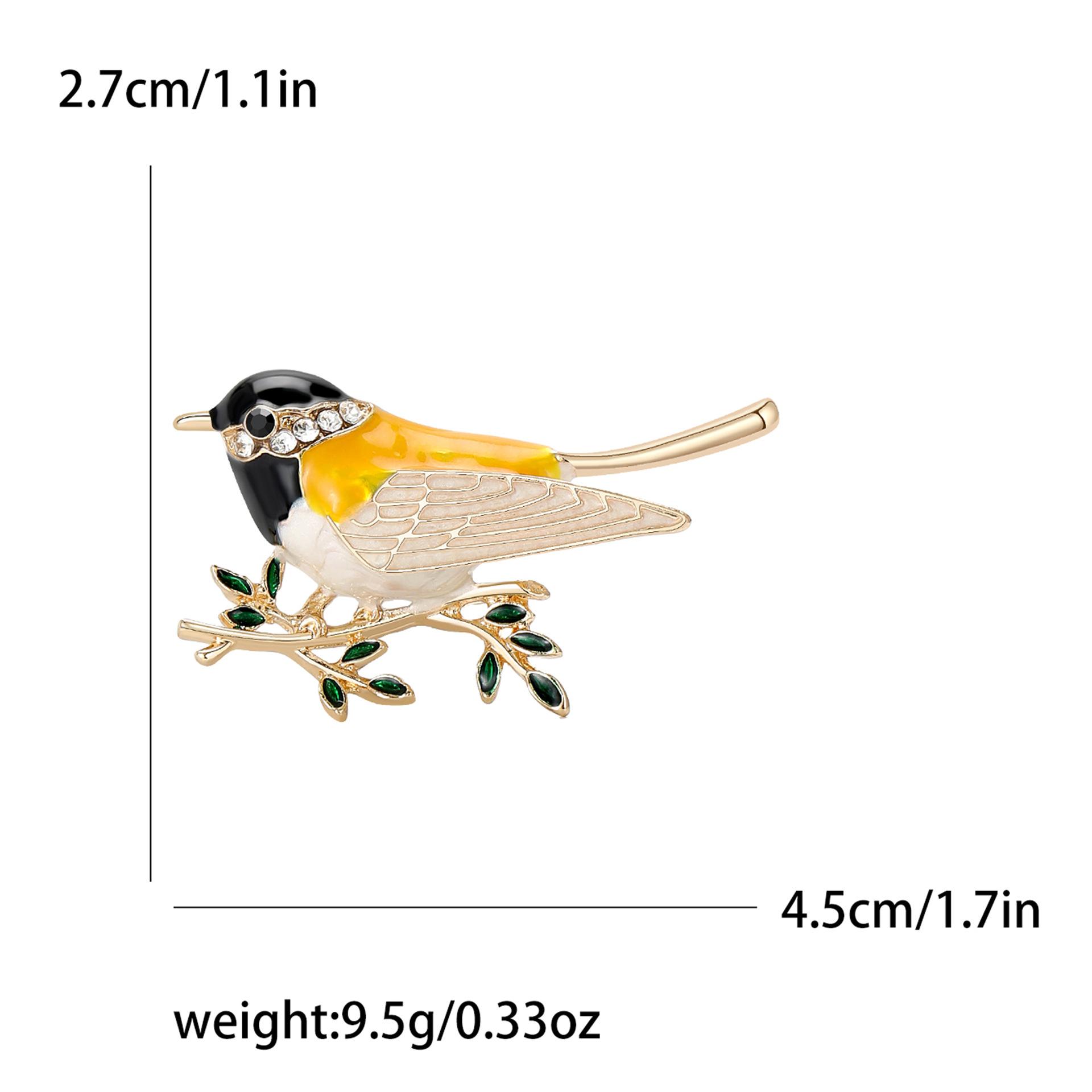 Модная индивидуальная брошь в виде птицы с капельной эмалью Модная элегантная брошь в виде птицы со стразами Аксессуары для одежды