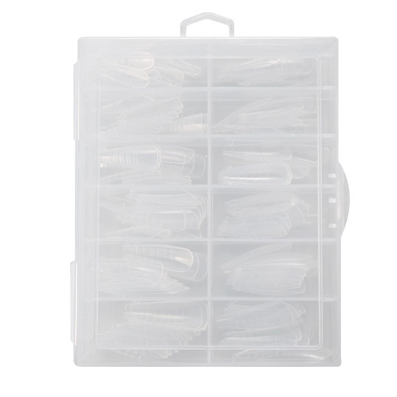 Nail Art Crystal Extension Molds - 120-Piece Gel Nail Tips Set with Scaled Forms, Paperless, Size 16#
