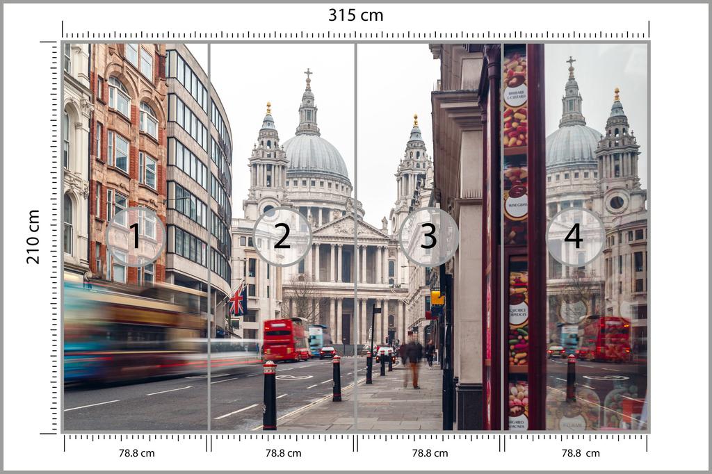 Photomural Cathedral In London Smooth Vinyl 315x210